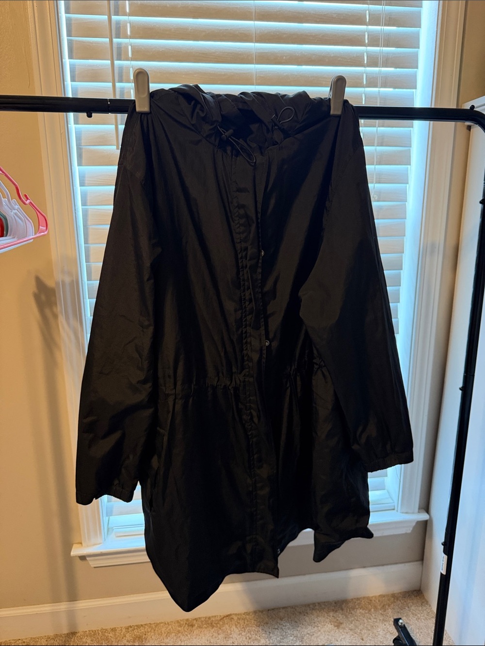 Ava & Viv Black Lightweight Hooded Trench Coat